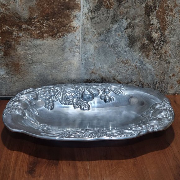 TableTops Unlimited Large Silver Oval Fruit Platter Serving Bowl Oven Safe - Picture 5 of 12